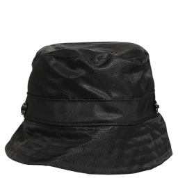 Black PVC Wide Brim Men Bucket Capello Hat