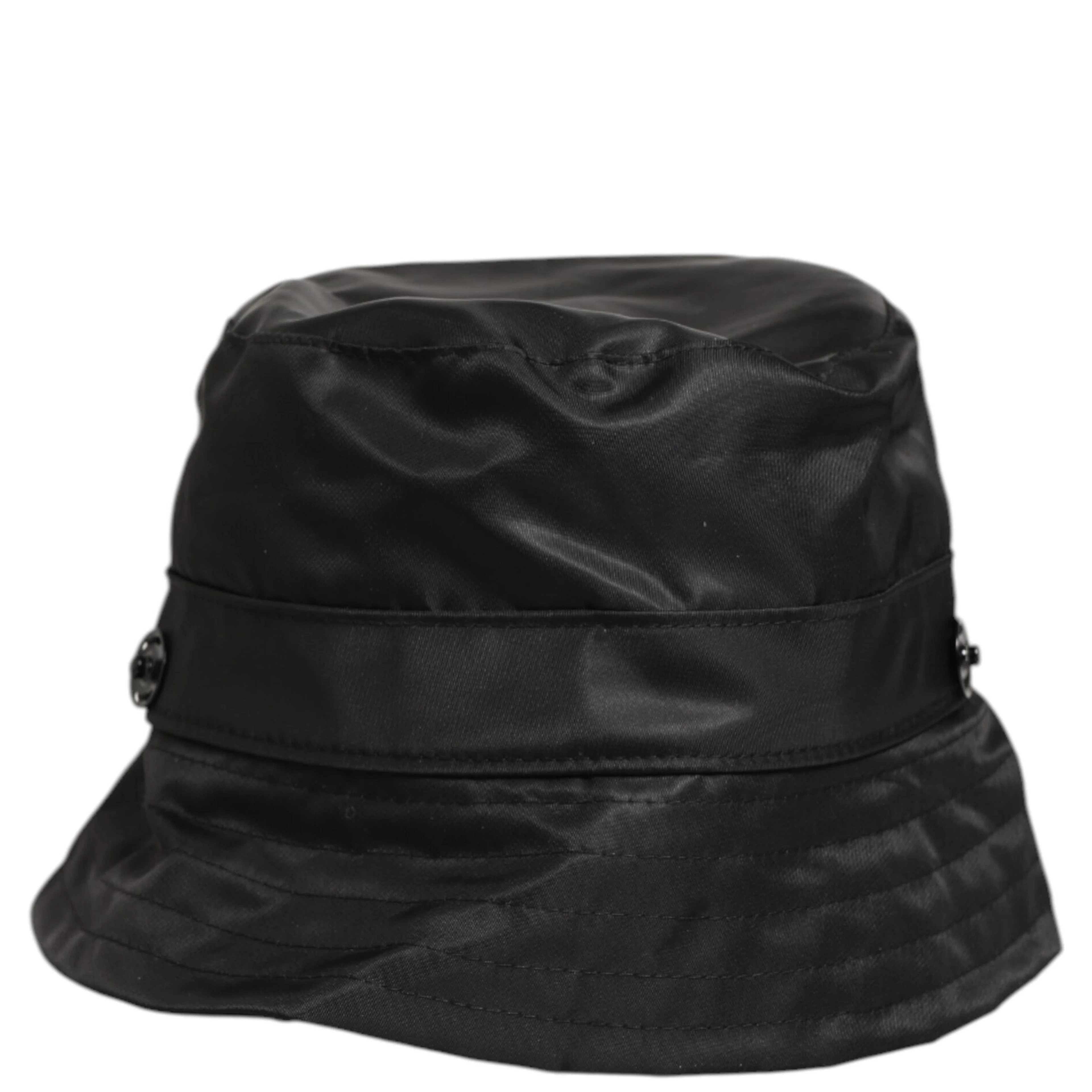 Black PVC Wide Brim Men Bucket Capello Hat