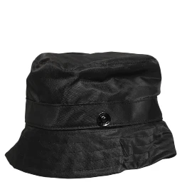 Black PVC Wide Brim Men Bucket Capello Hat