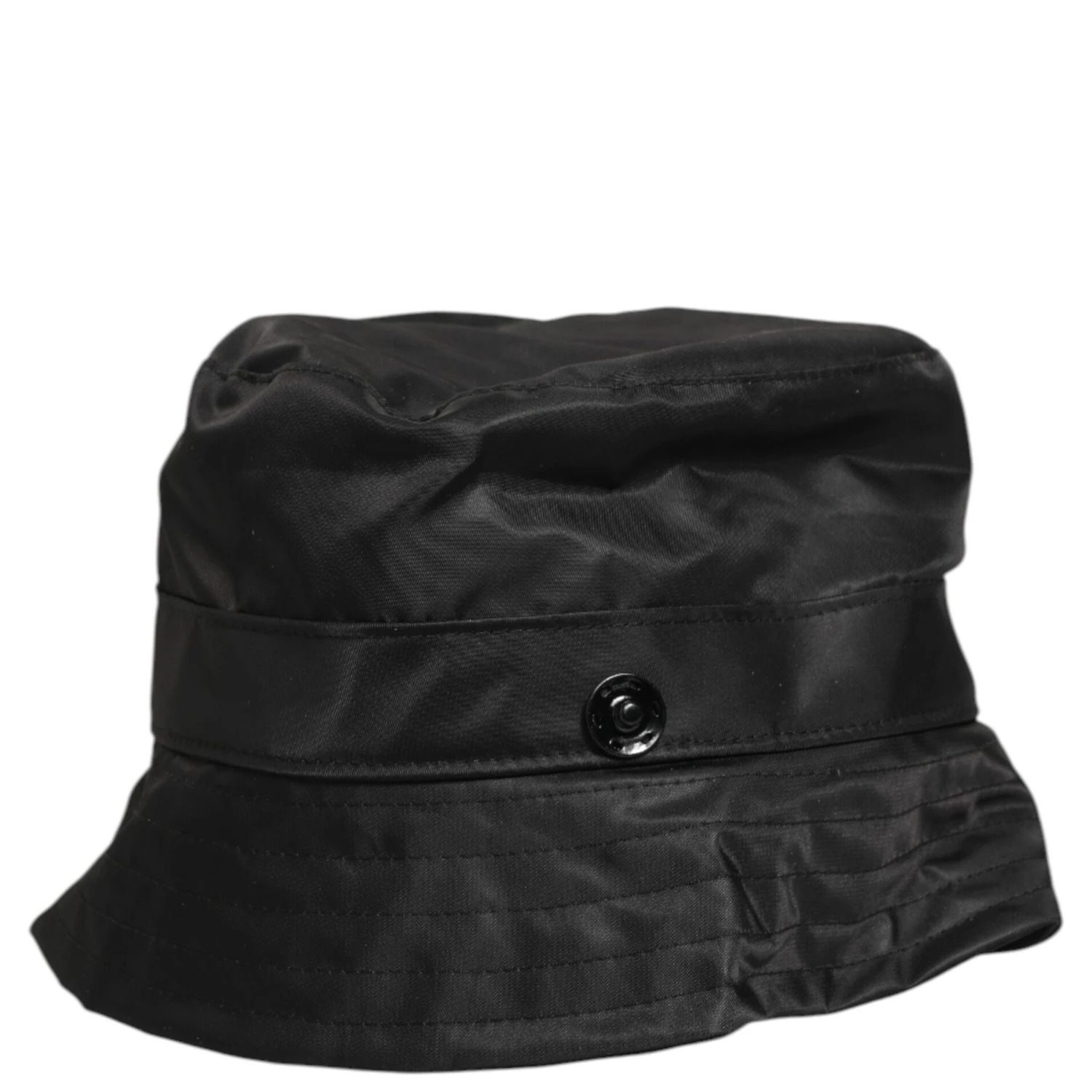 Black PVC Wide Brim Men Bucket Capello Hat