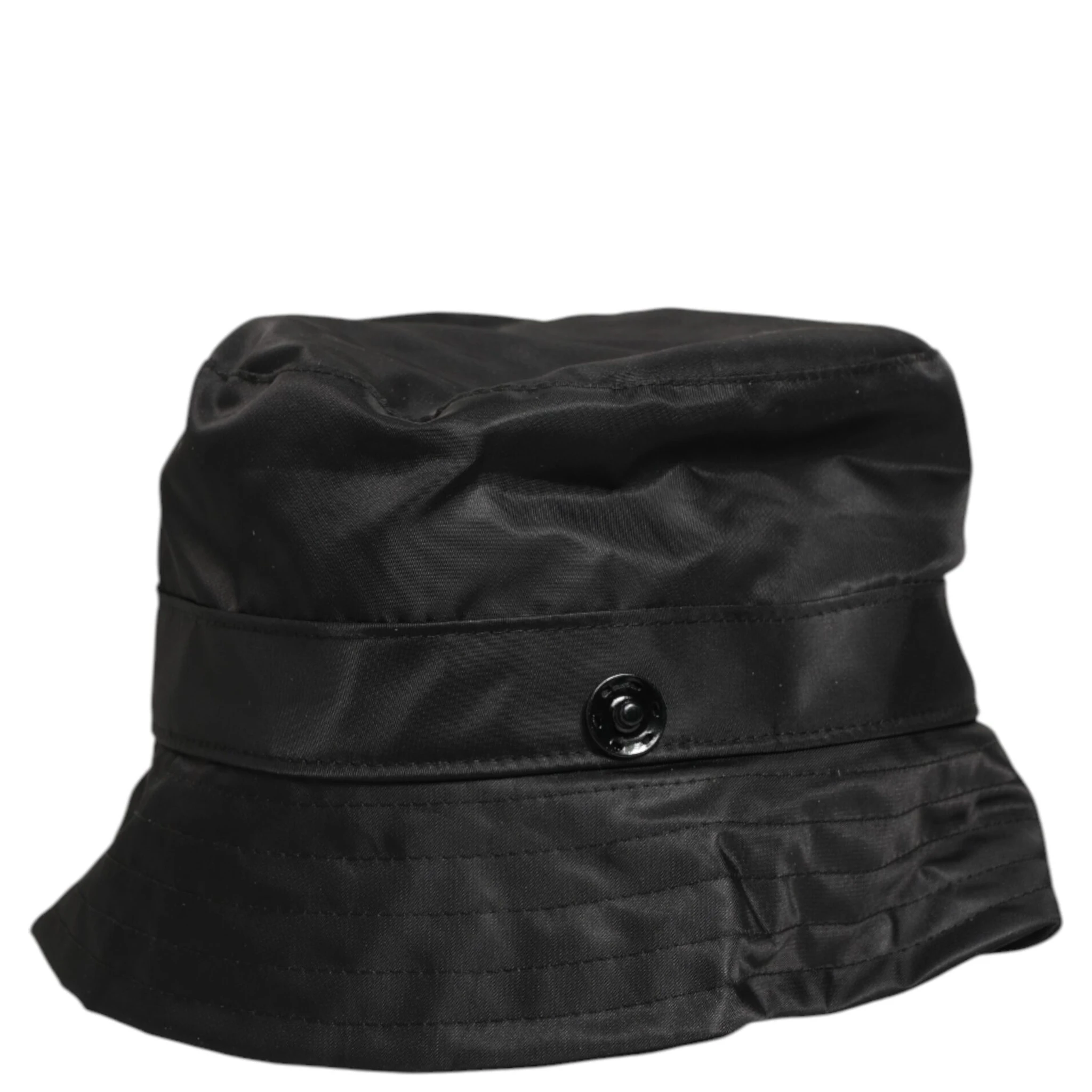 Black PVC Wide Brim Men Bucket Capello Hat