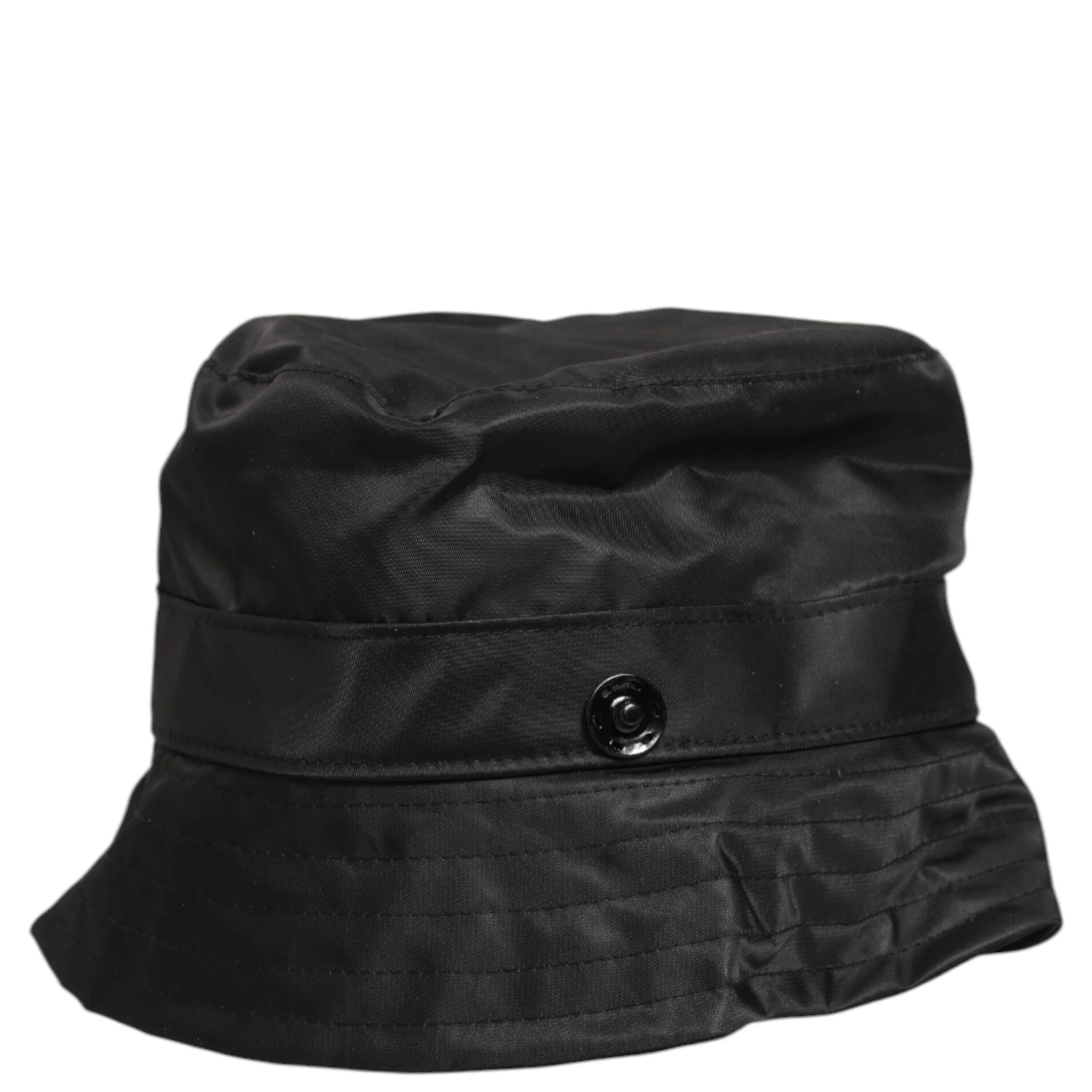 Black PVC Wide Brim Men Bucket Capello Hat