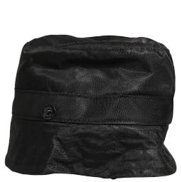 Black PVC Wide Brim Men Bucket Capello Hat
