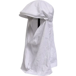 White Cotton DG Logo Plaque Baseball Balaclava Hat