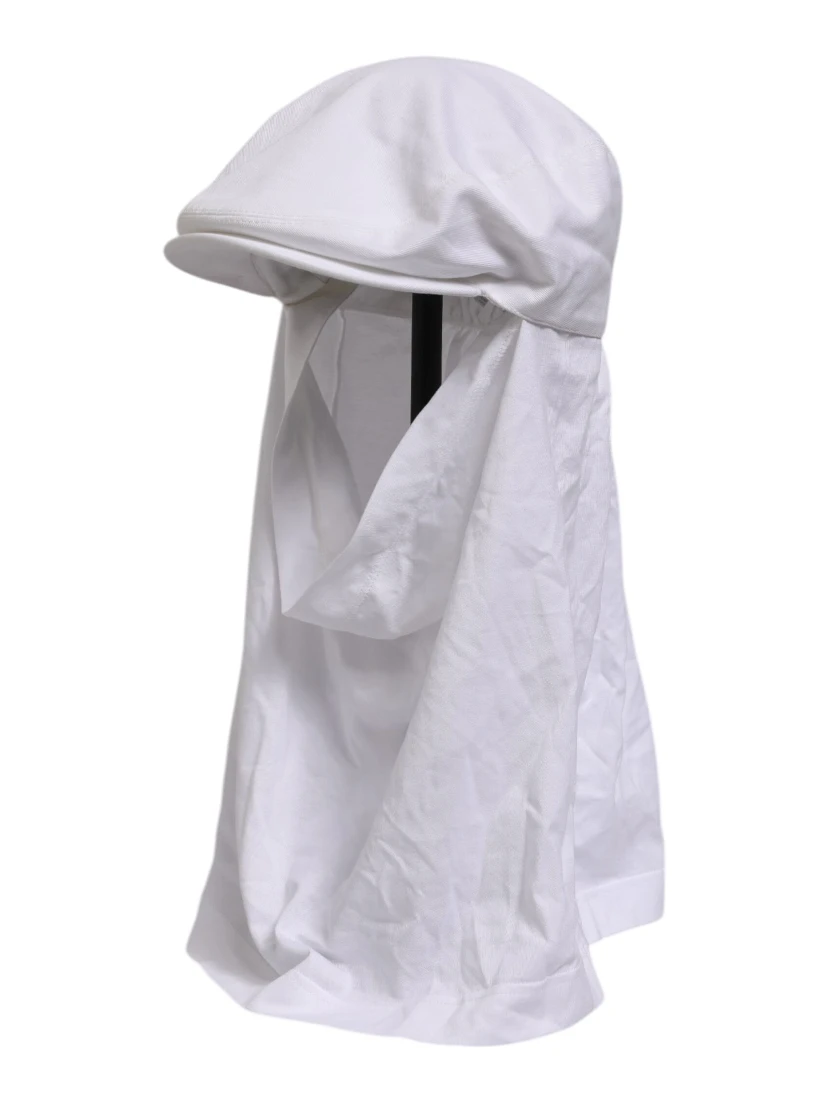 White Cotton DG Logo Plaque Baseball Balaclava Hat