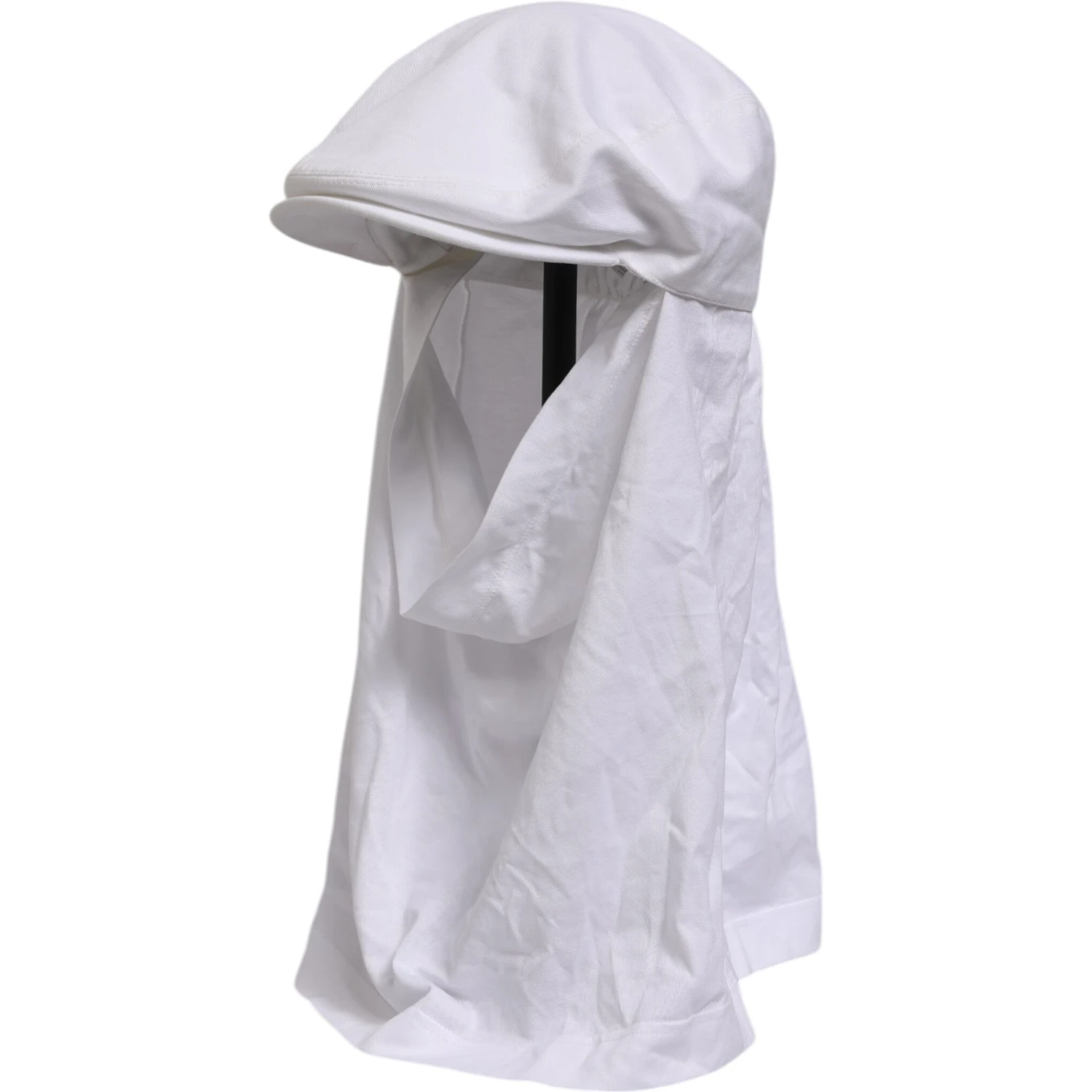 White Cotton DG Logo Plaque Baseball Balaclava Hat