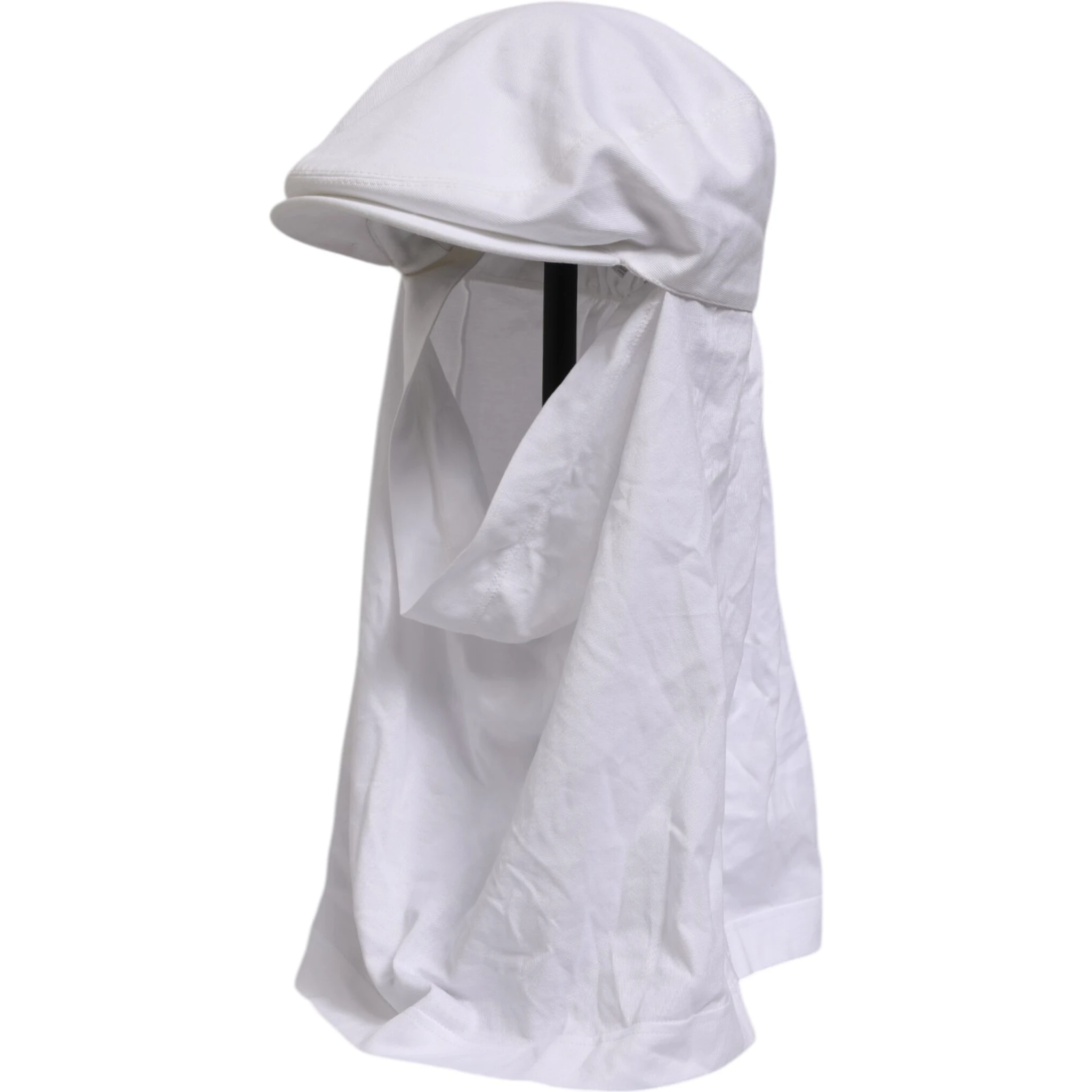 White Cotton DG Logo Plaque Baseball Balaclava Hat