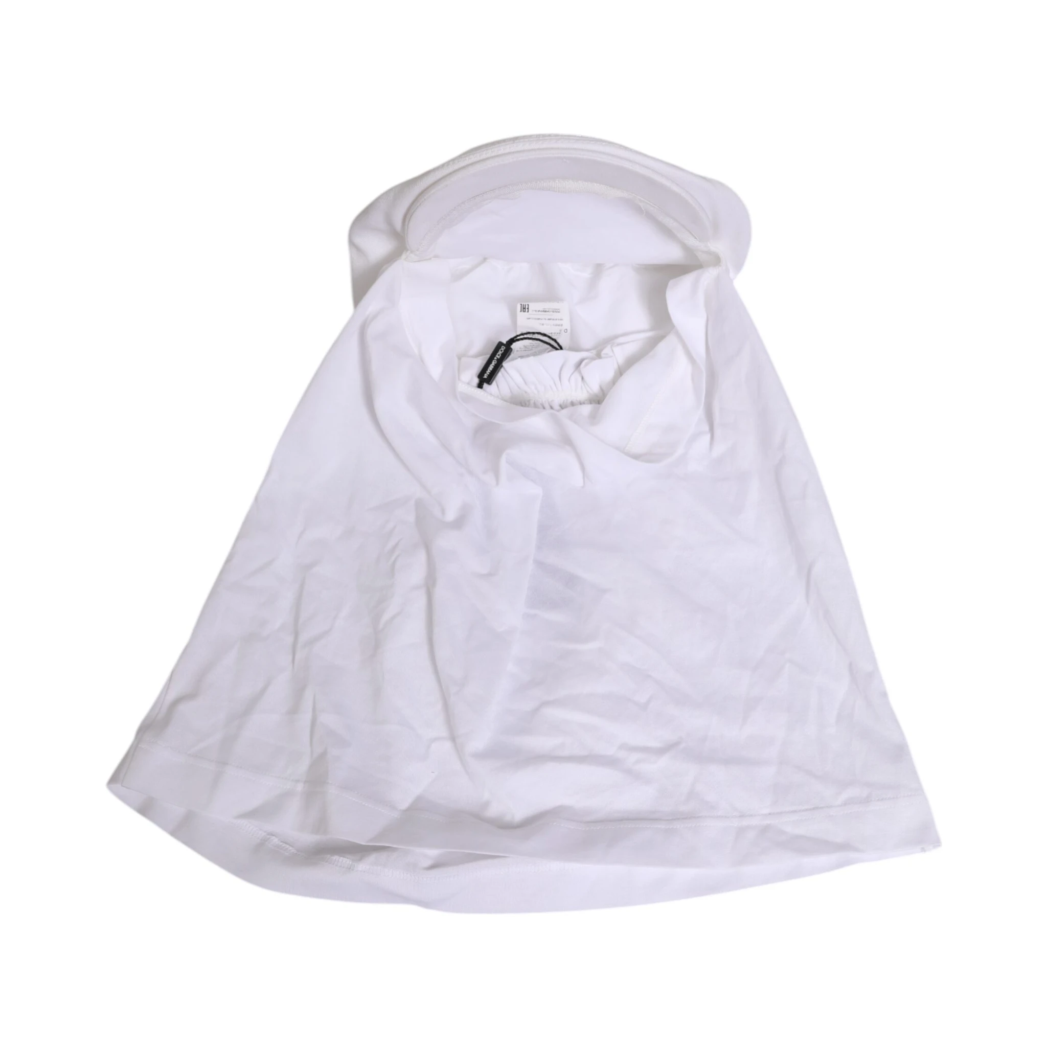 White Cotton DG Logo Plaque Baseball Balaclava Hat