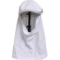 White Cotton DG Logo Plaque Baseball Balaclava Hat