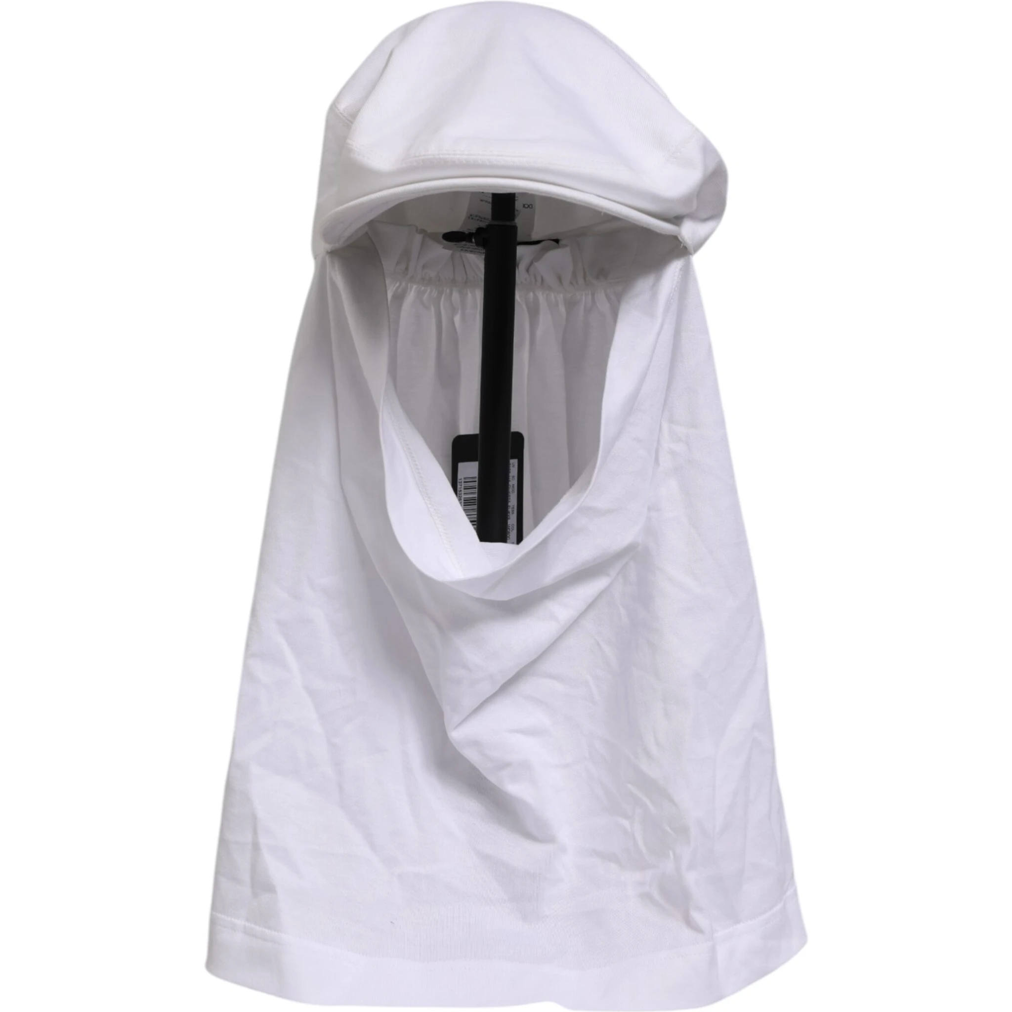 White Cotton DG Logo Plaque Baseball Balaclava Hat