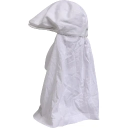 White Cotton DG Logo Plaque Baseball Balaclava Hat
