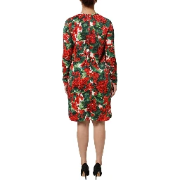 Multicolor Floral Short Portofino Dress