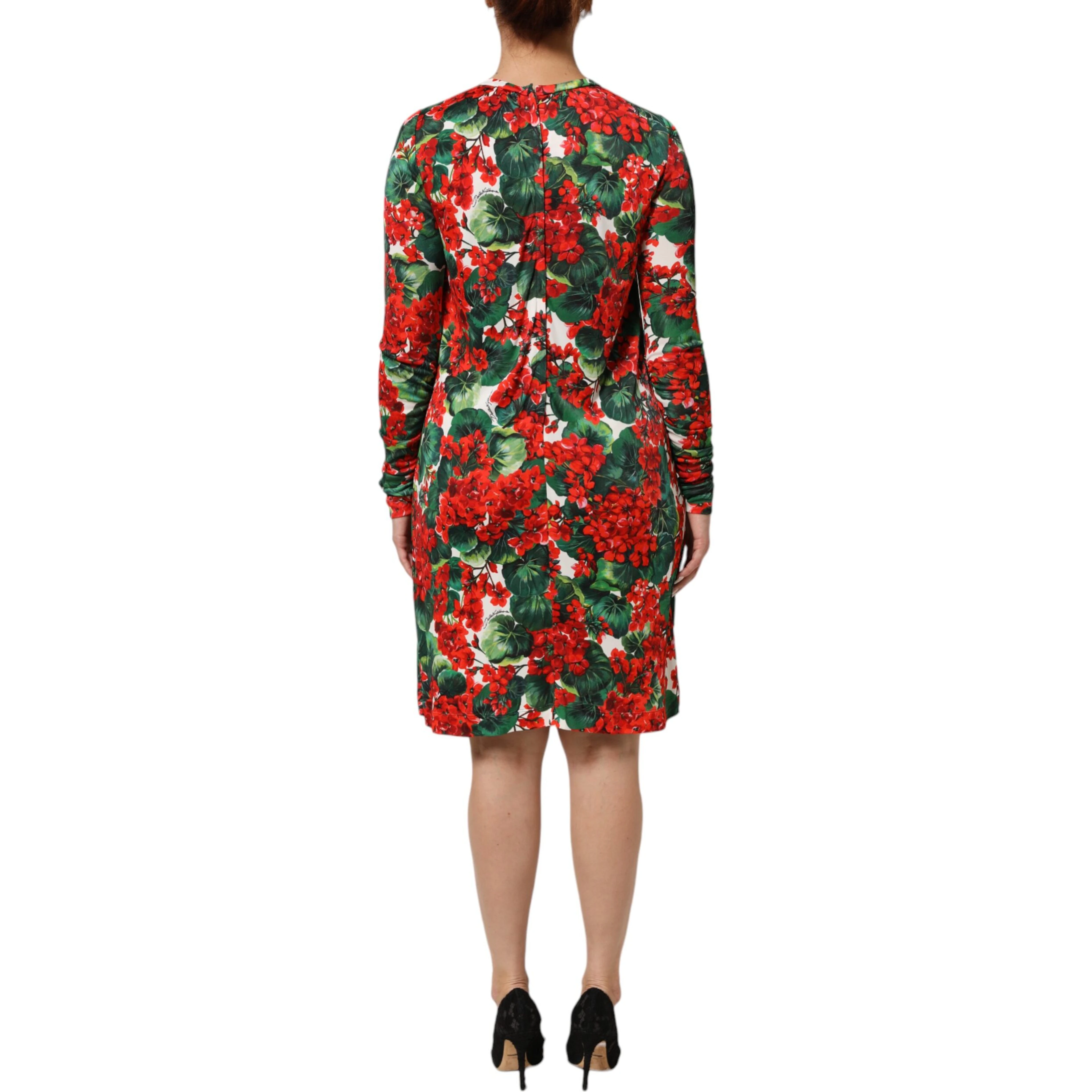 Multicolor Floral Short Portofino Dress