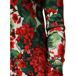 Multicolor Floral Short Portofino Dress