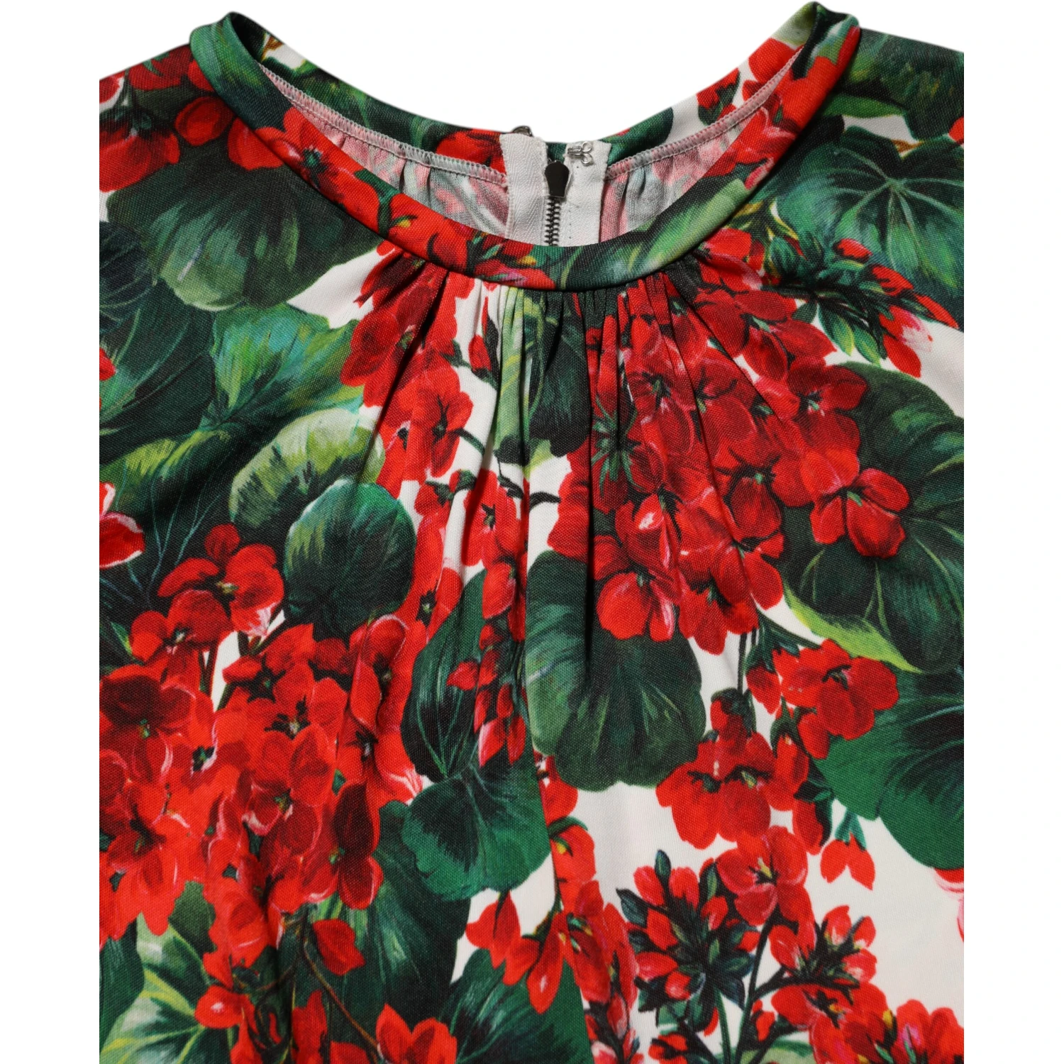 Multicolor Floral Short Portofino Dress