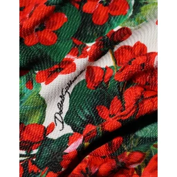 Multicolor Floral Short Portofino Dress