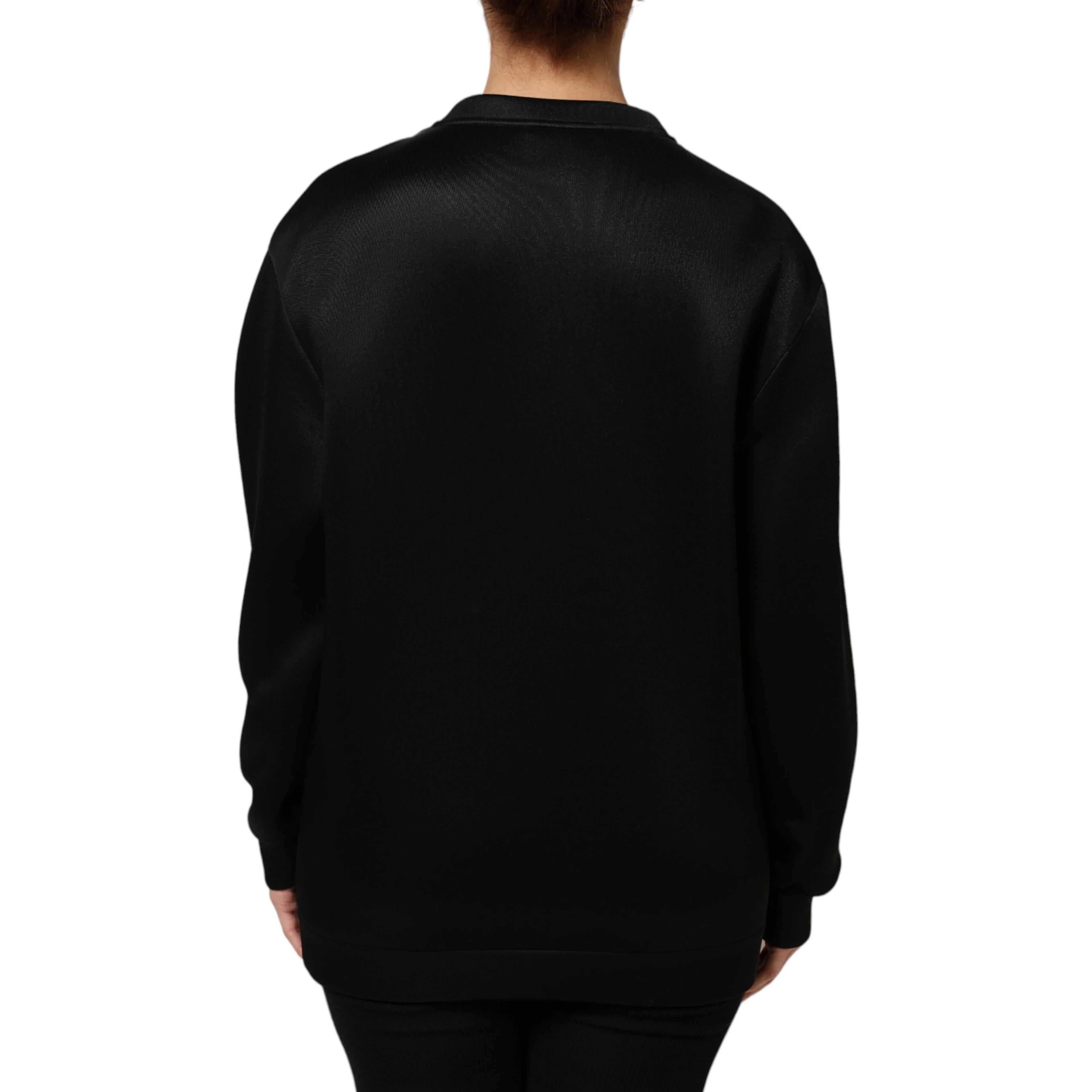 Black Necklace Crystal DG Logo Sweatshirt Sweater