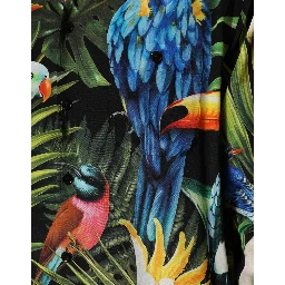 Multicolor Parrot Print Lounge Casual Shirt