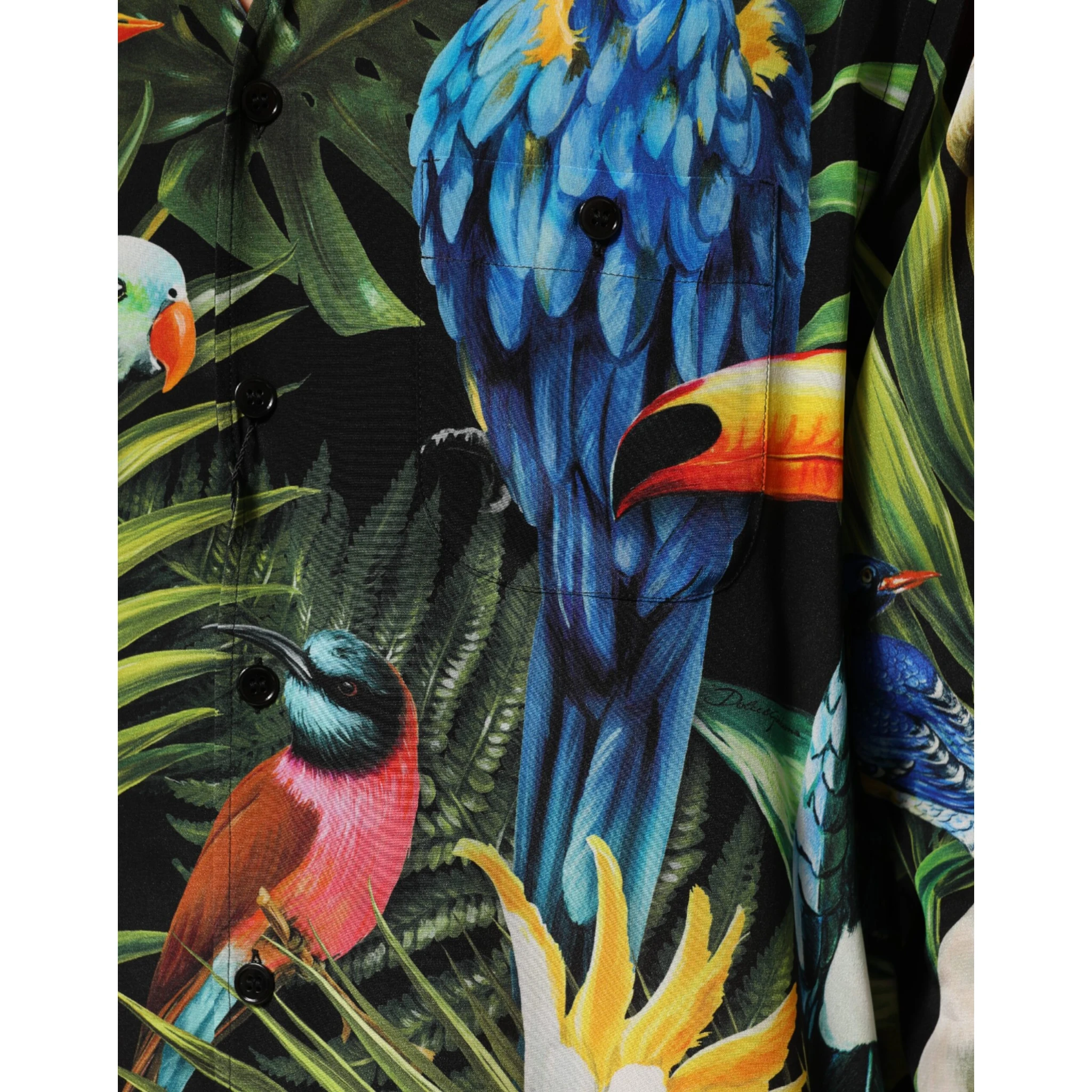 Multicolor Parrot Print Lounge Casual Shirt