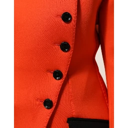 Red Buttoned Down Women Trench Coat Jacket