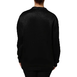 Black Crystal DG Necklace Sweatshirt Sweater