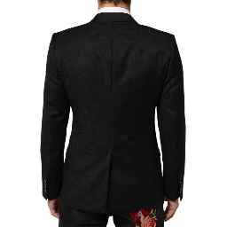 Black MARTINI 2 Buttons Suit Jacket Blazer