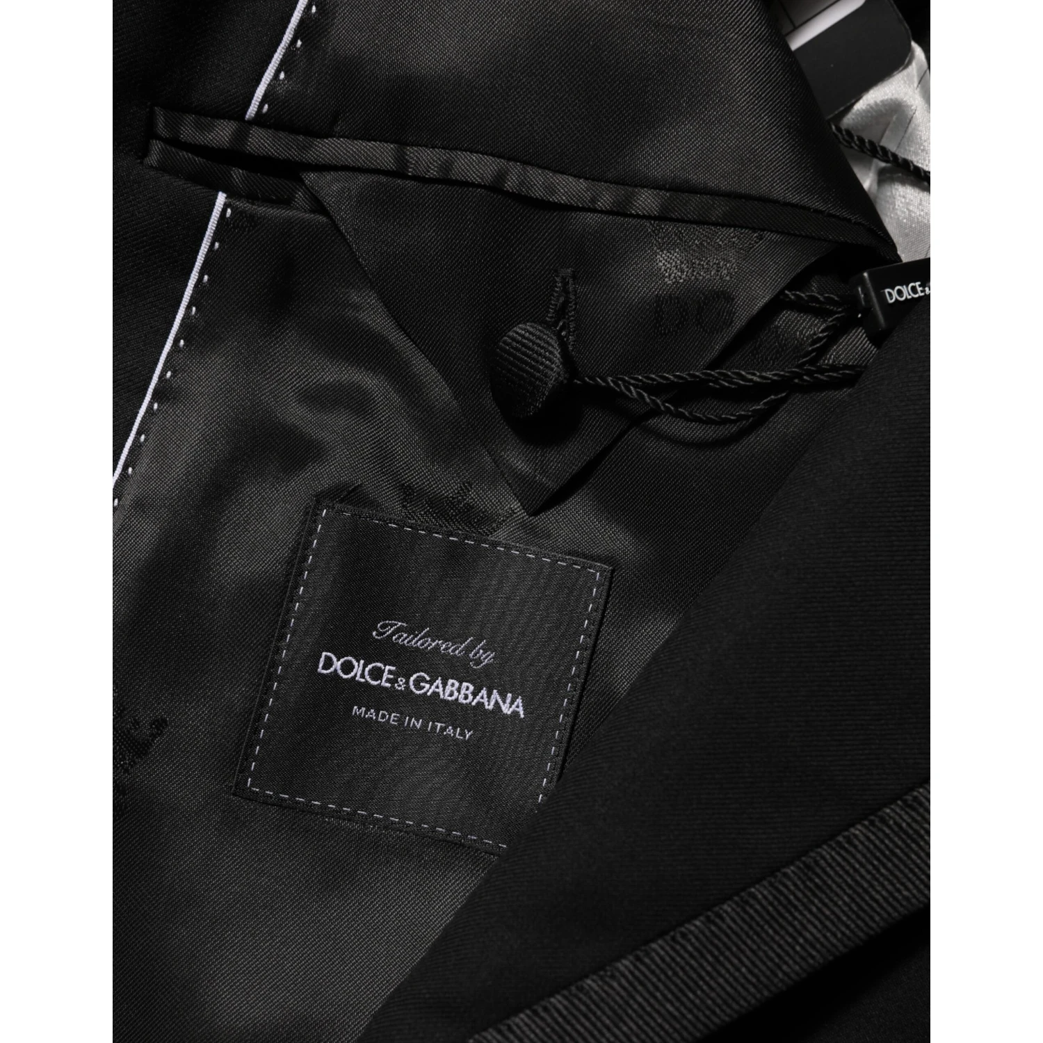 Black Wool 1 Button Suit Jacket Men Blazer