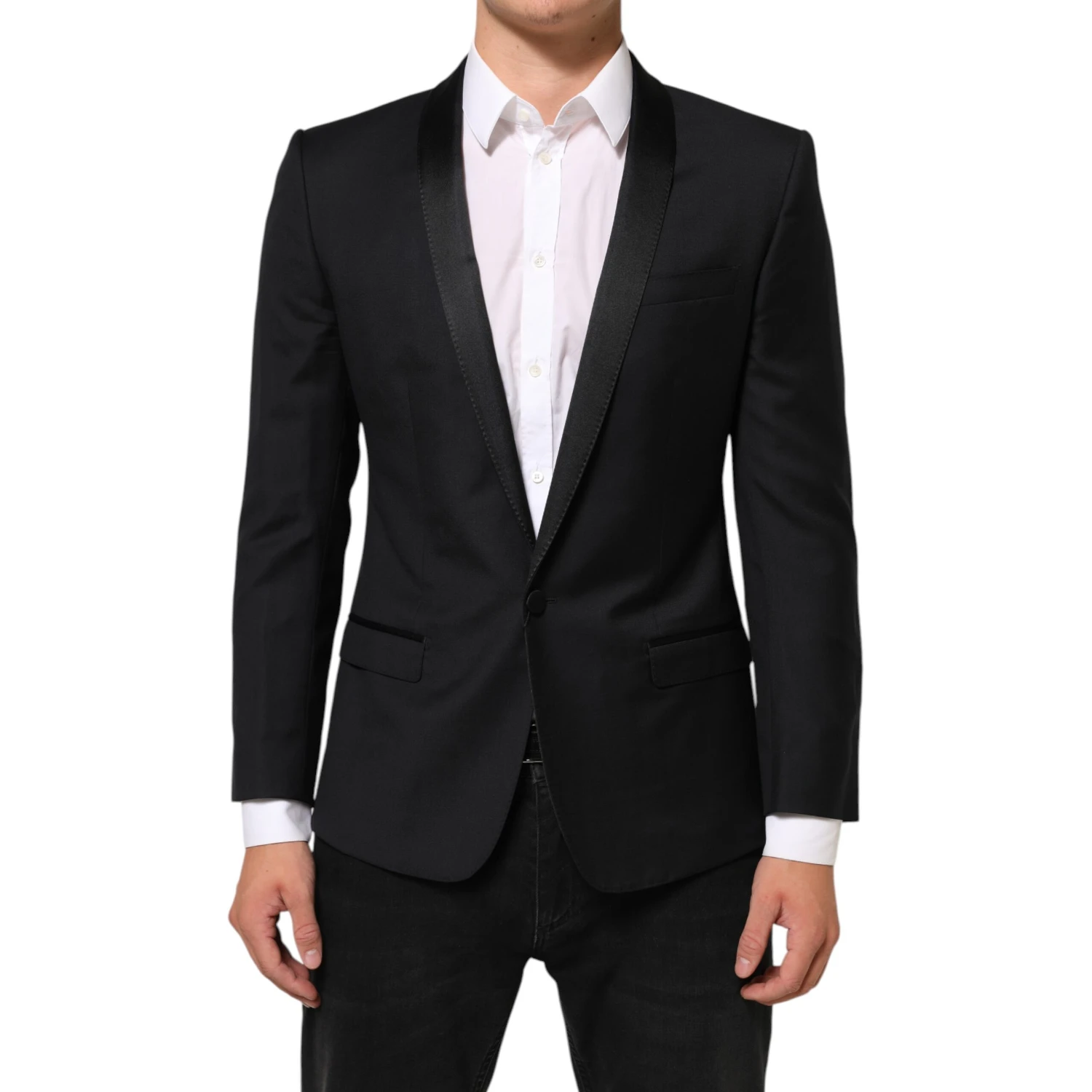 Black GOLD 1 Button Suit Jacket Men Blazer