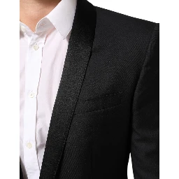 Black GOLD 1 Button Suit Jacket Men Blazer