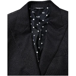 Black Wool NAPOLI 2 Button Men Suit Blazer
