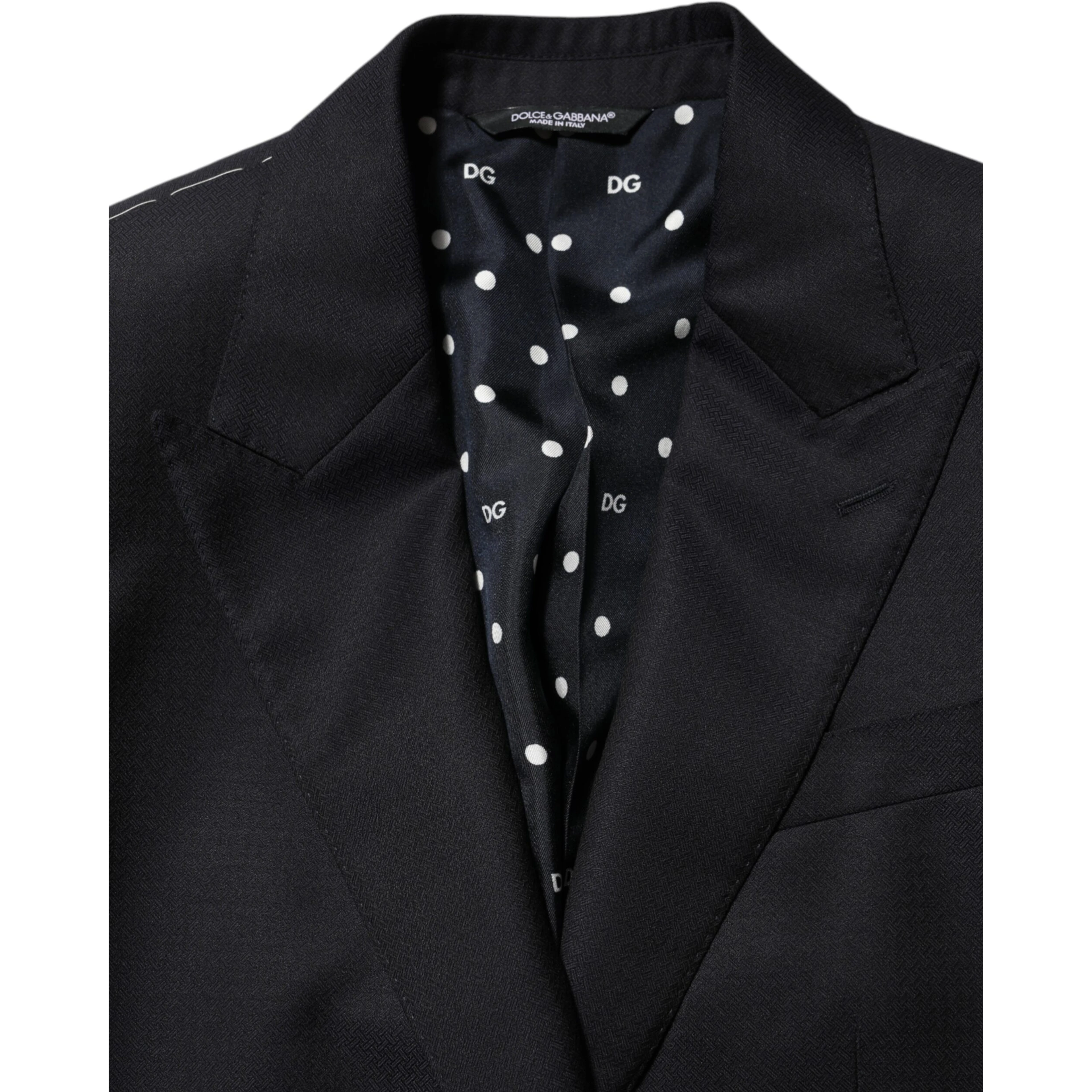 Black Wool NAPOLI 2 Button Men Suit Blazer