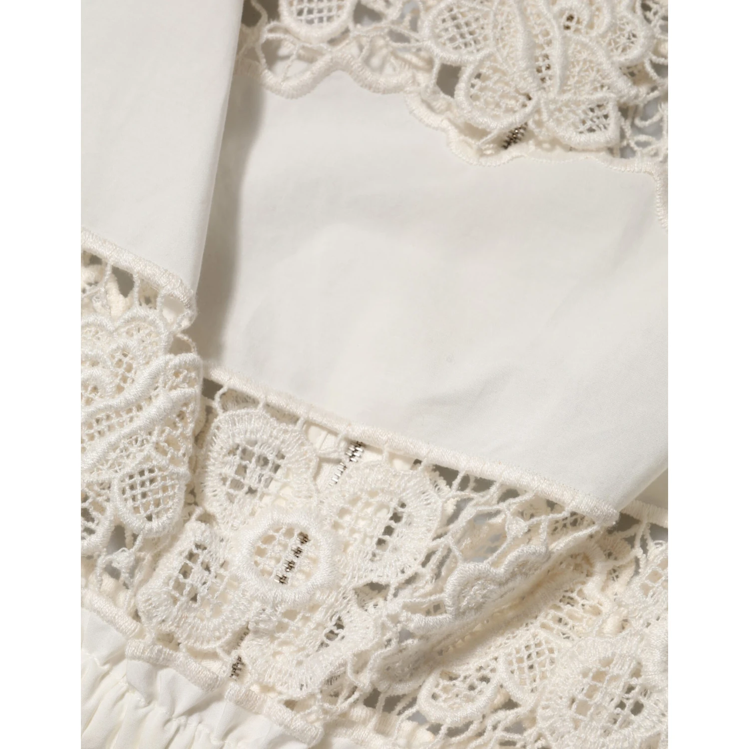 White Poplin Openwork Embroidery Tank Top