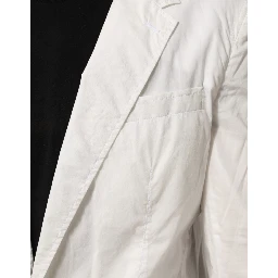 White Cotton 1 Button Men Suit Blazer