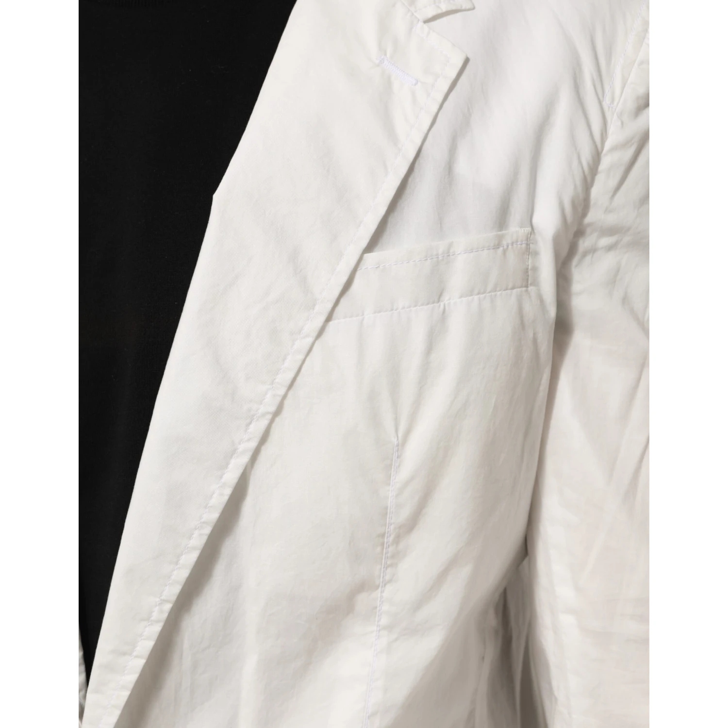 White Cotton 1 Button Men Suit Blazer