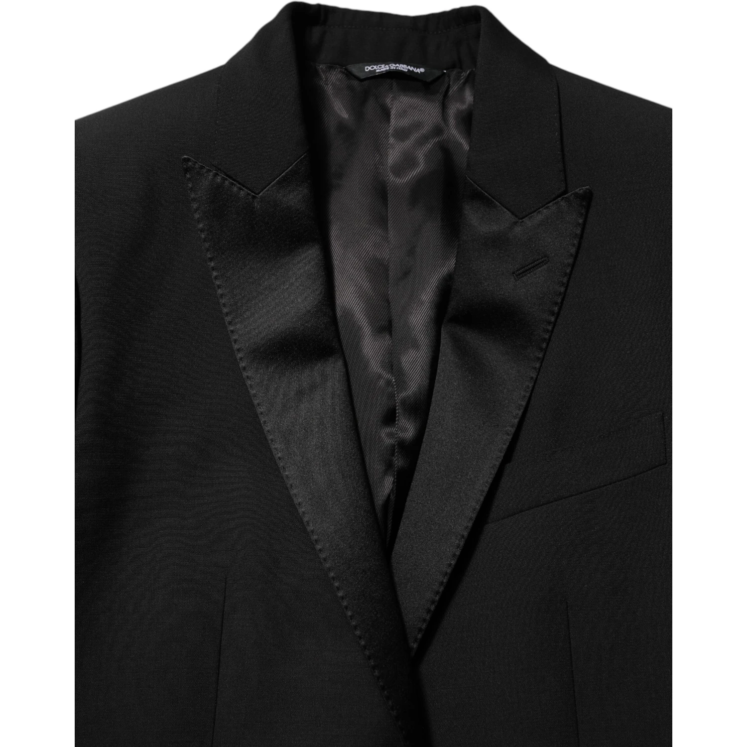 Black Wool MARTINI 2 Button Men Suit Blazer