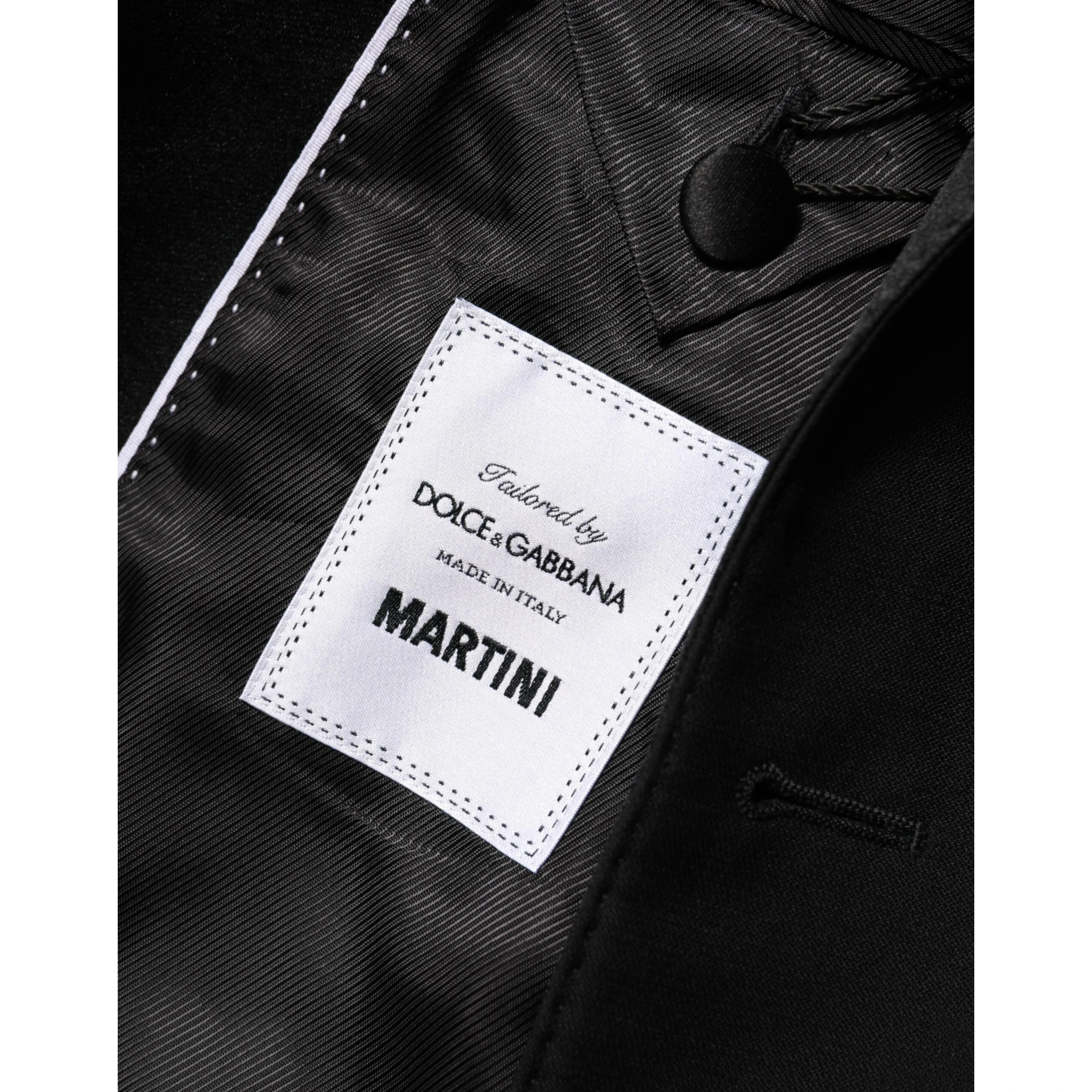 Black Wool MARTINI 2 Button Men Suit Blazer