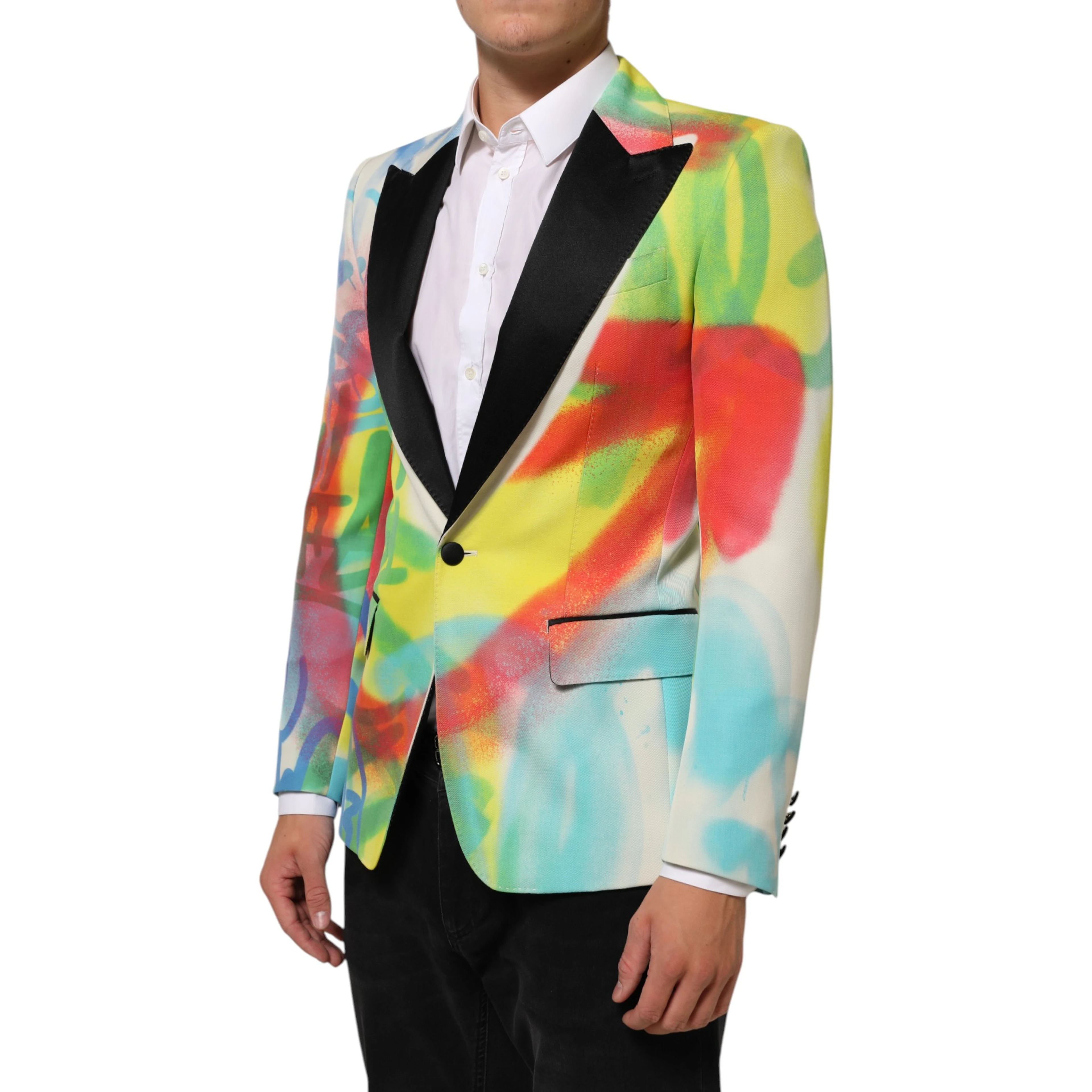 Multicolor Graffiti SICILIA 1 Button Men Suit Blazer