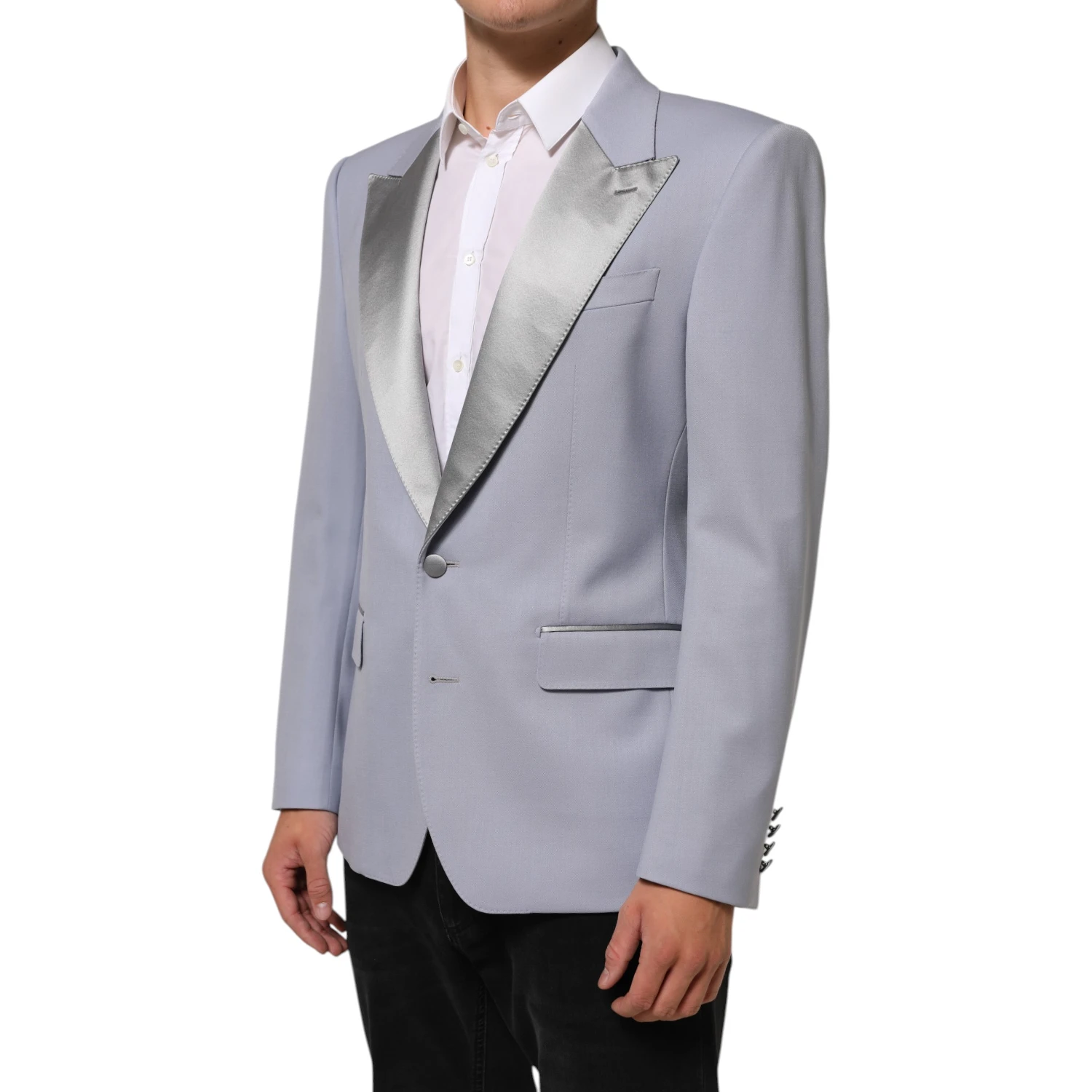 Gray Wool SICILIA 2 Buttons Men Suit Blazer