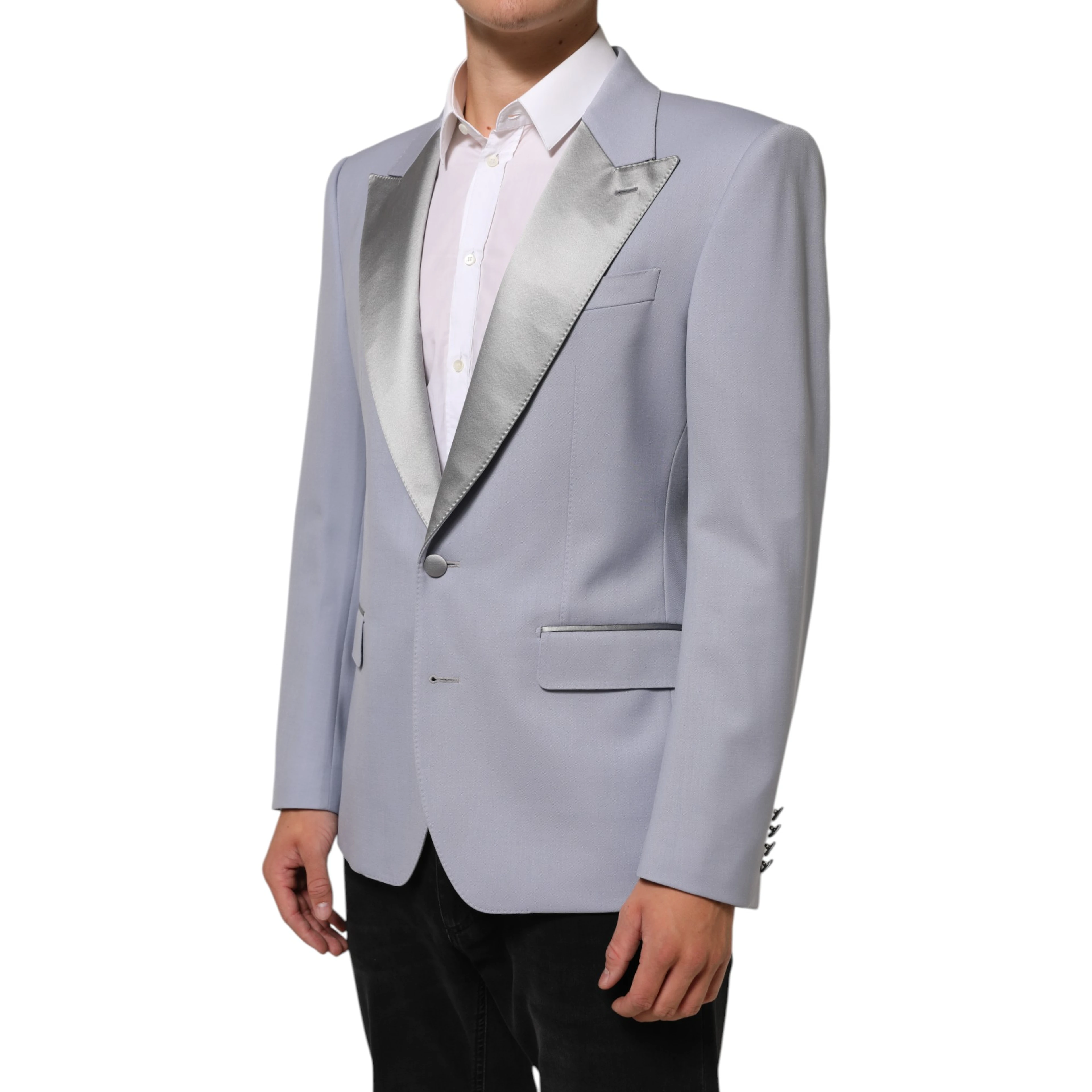 Gray Wool SICILIA 2 Buttons Men Suit Blazer
