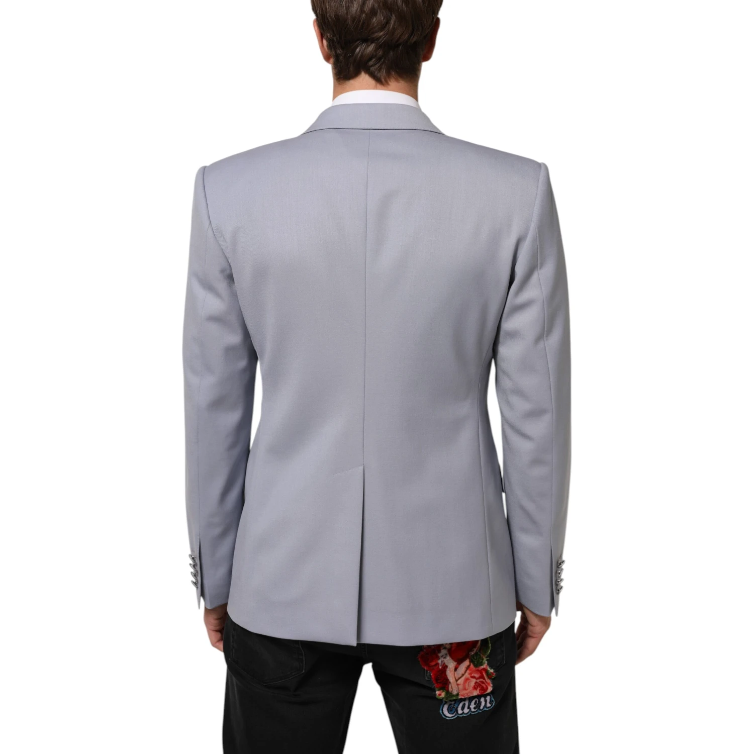Gray Wool SICILIA 2 Buttons Men Suit Blazer