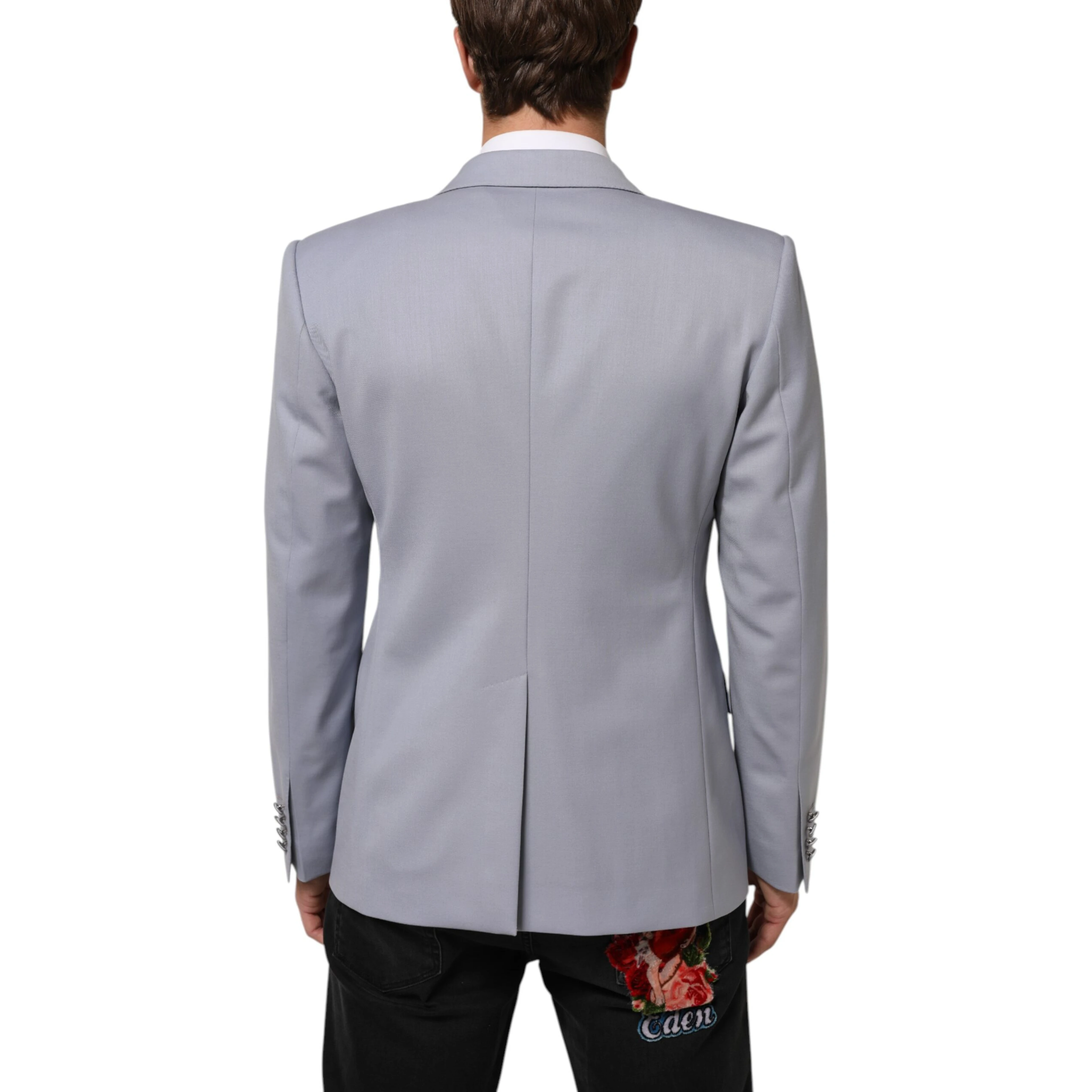 Gray Wool SICILIA 2 Buttons Men Suit Blazer
