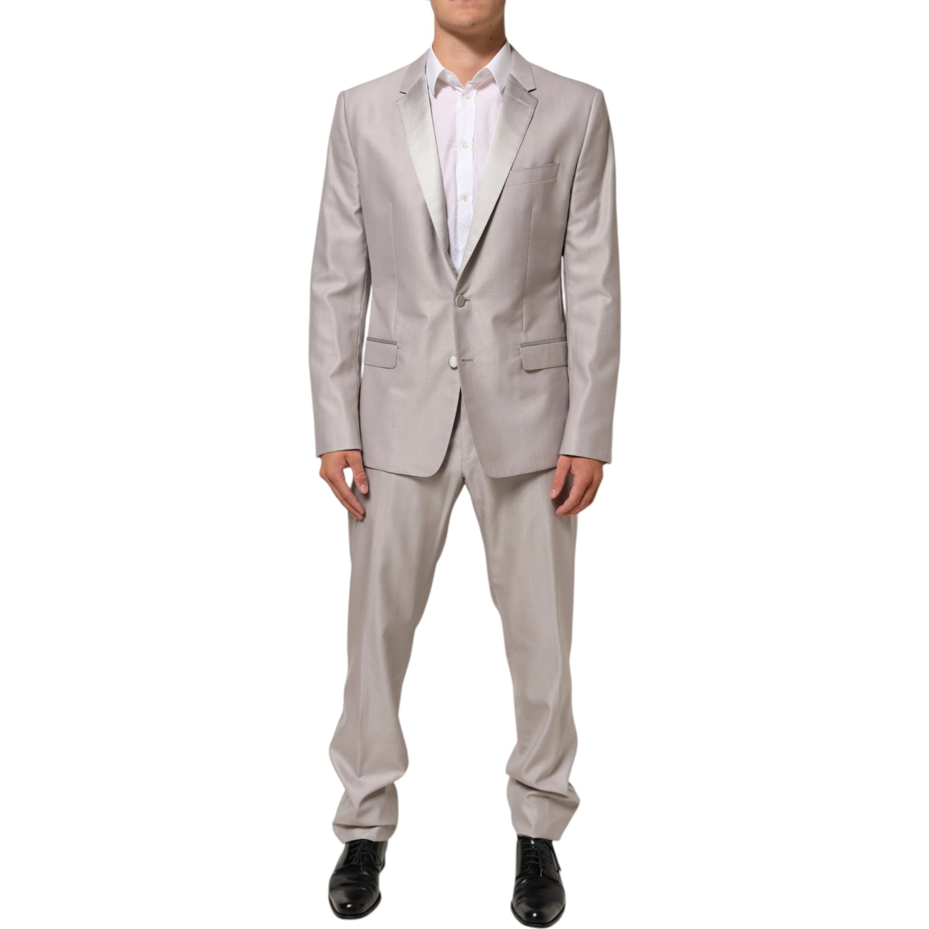 Light Gray Wool 2 Piece MARTINI Formal Suit