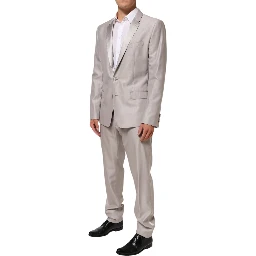 Light Gray Wool 2 Piece MARTINI Formal Suit