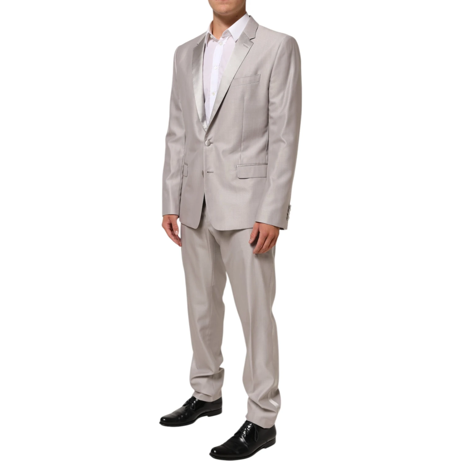 Light Gray Wool 2 Piece MARTINI Formal Suit