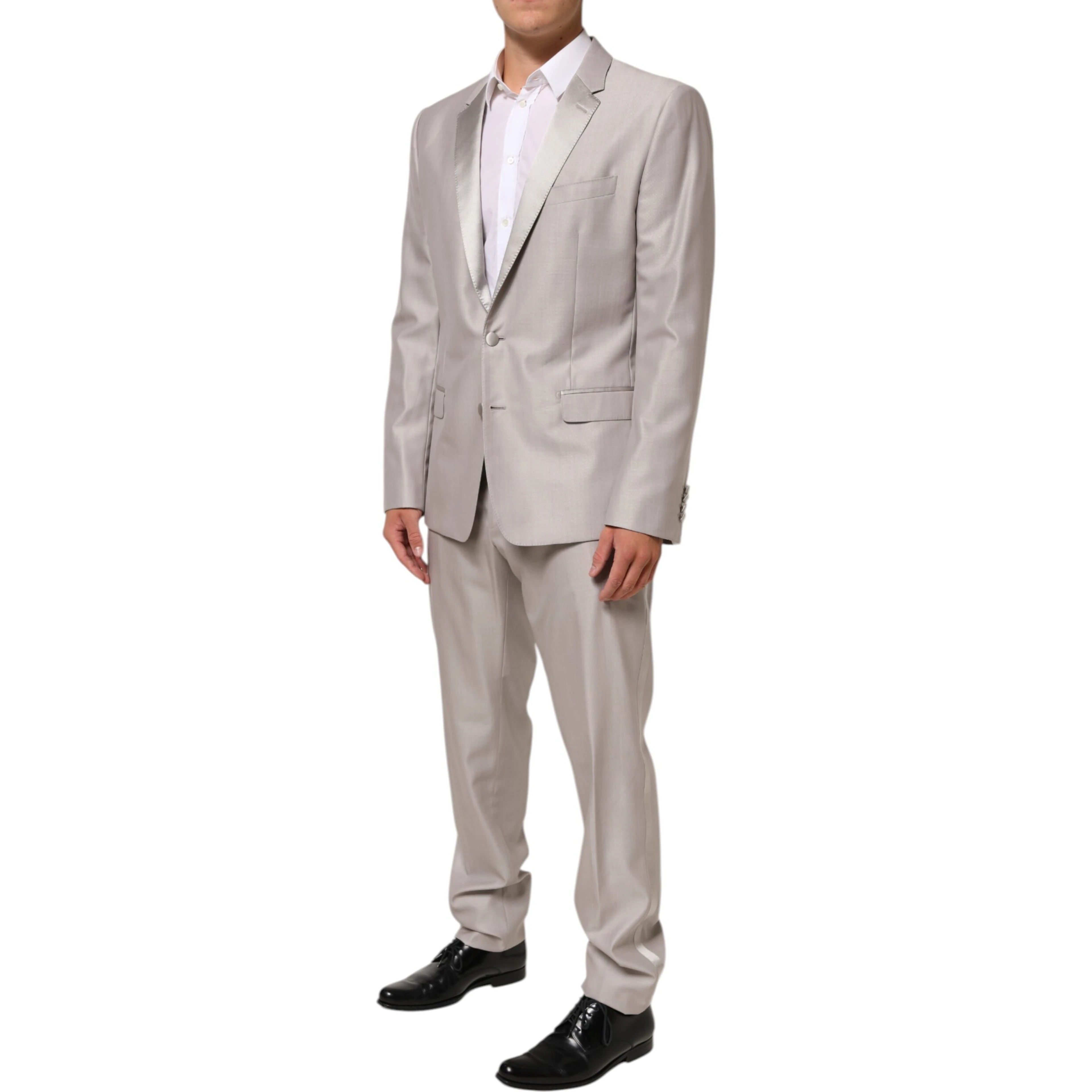 Light Gray Wool 2 Piece MARTINI Formal Suit