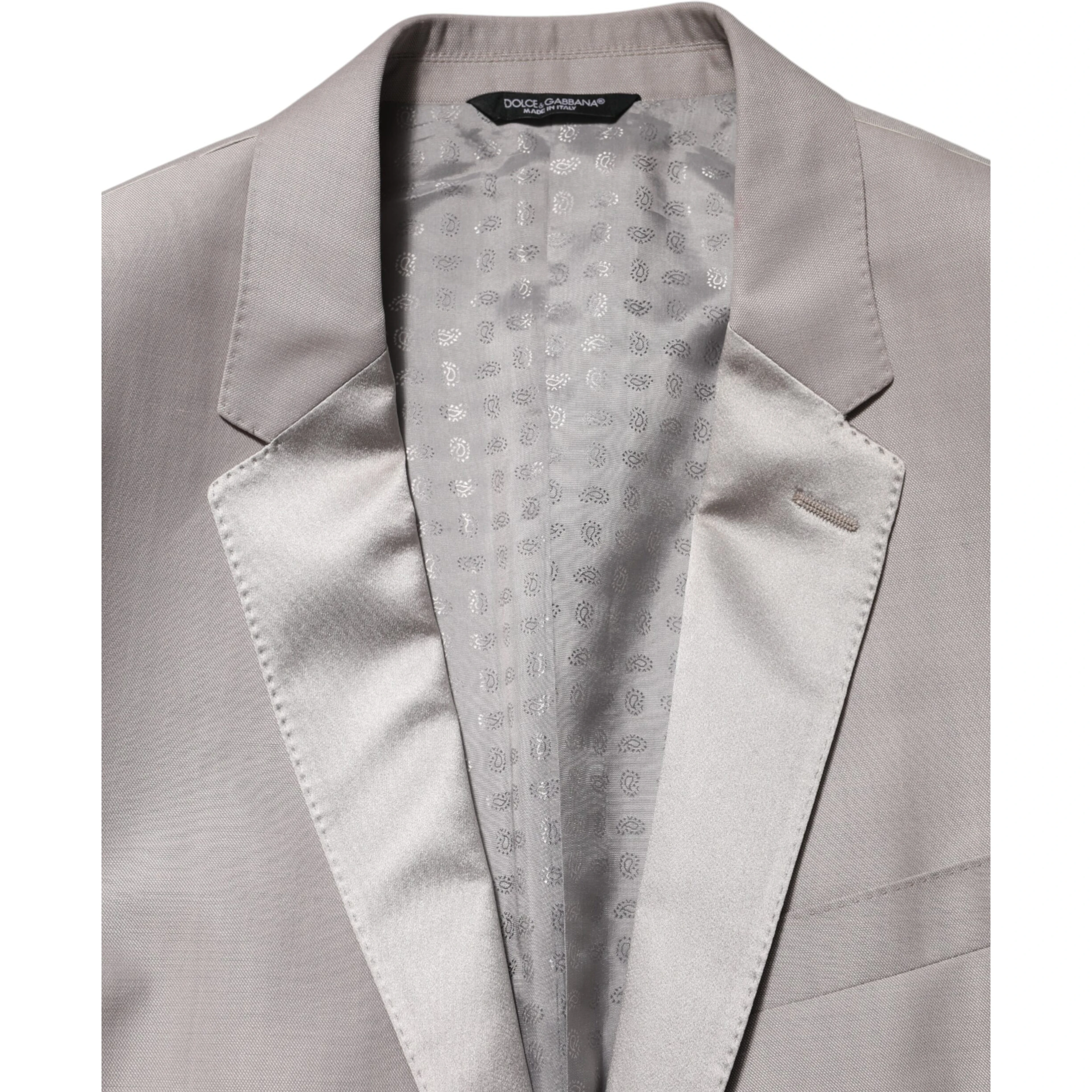 Light Gray Wool 2 Piece MARTINI Formal Suit