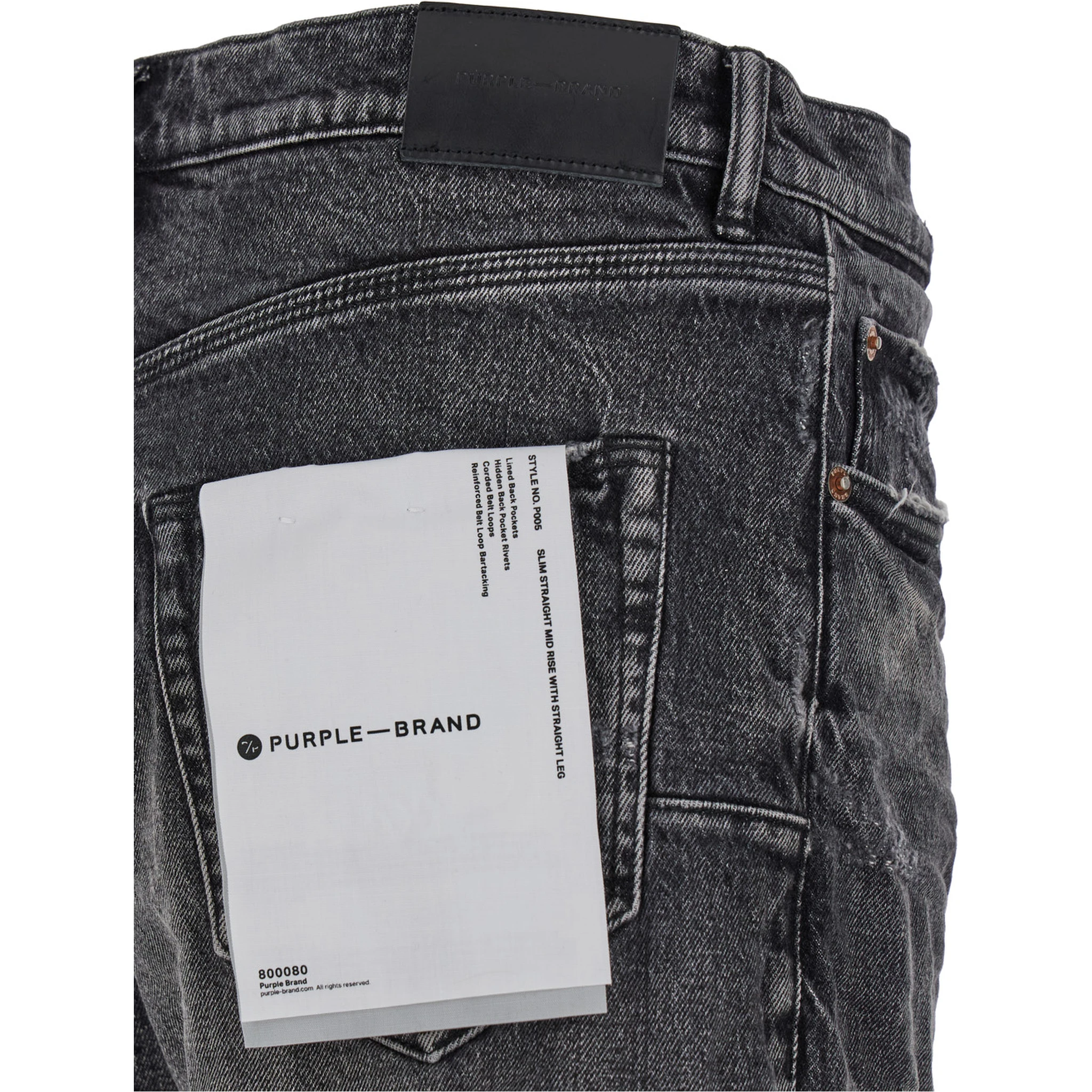 Black Straight Five Pocket Jeans in Stretch Cotton Denim Man