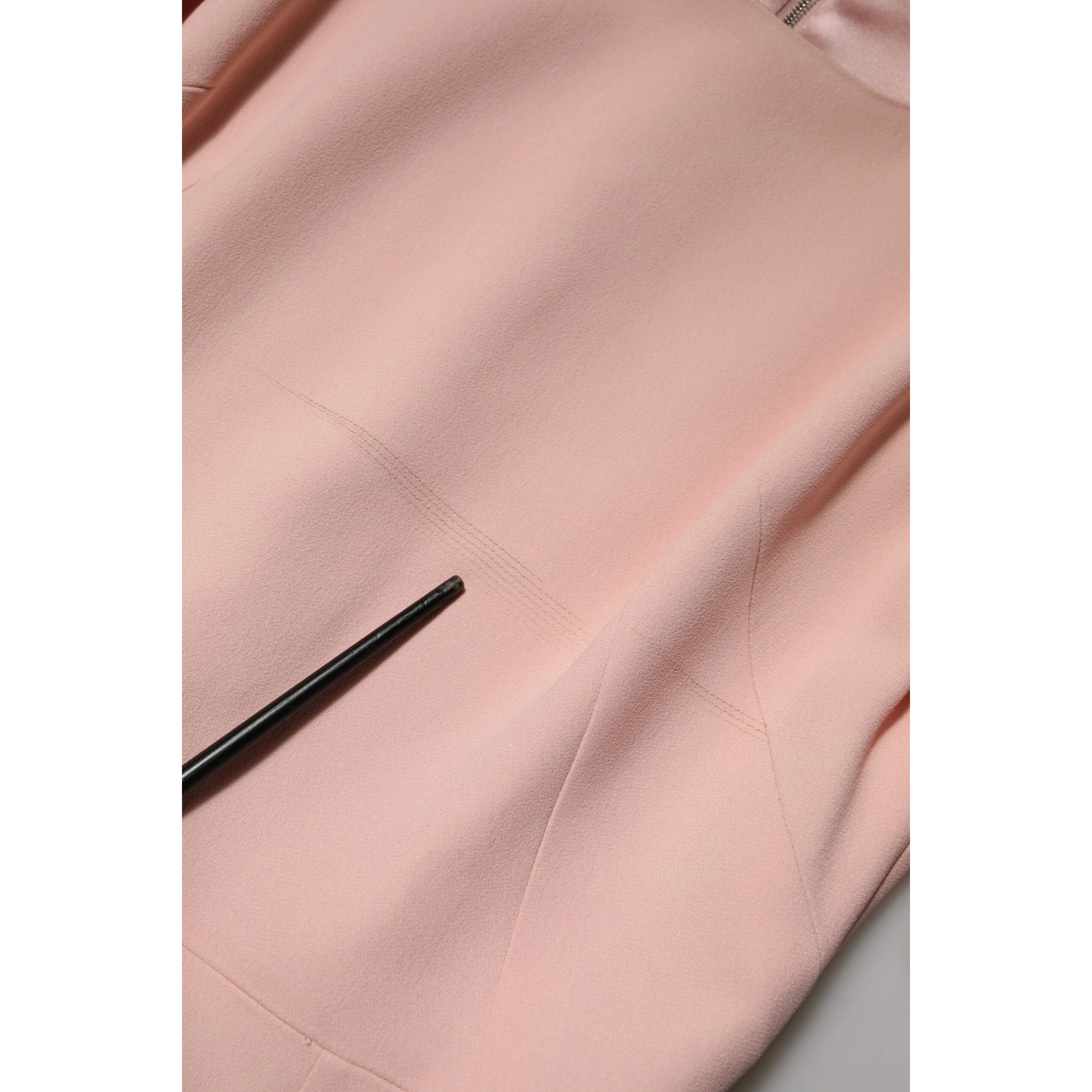 Pink Viscose Fit Flared Sheath Midi Dress