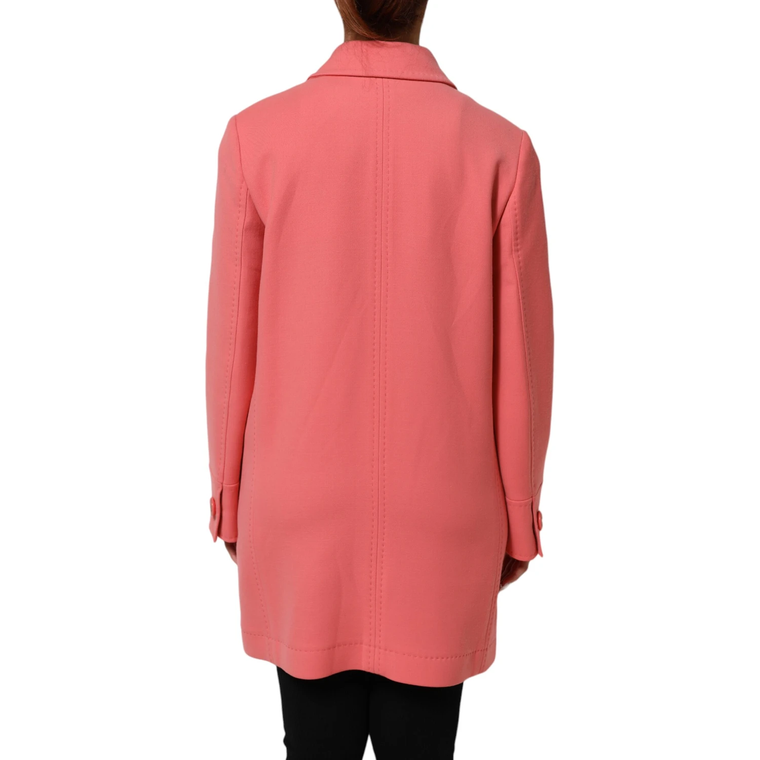 Pink Buttoned Down Trench Coat Jacket