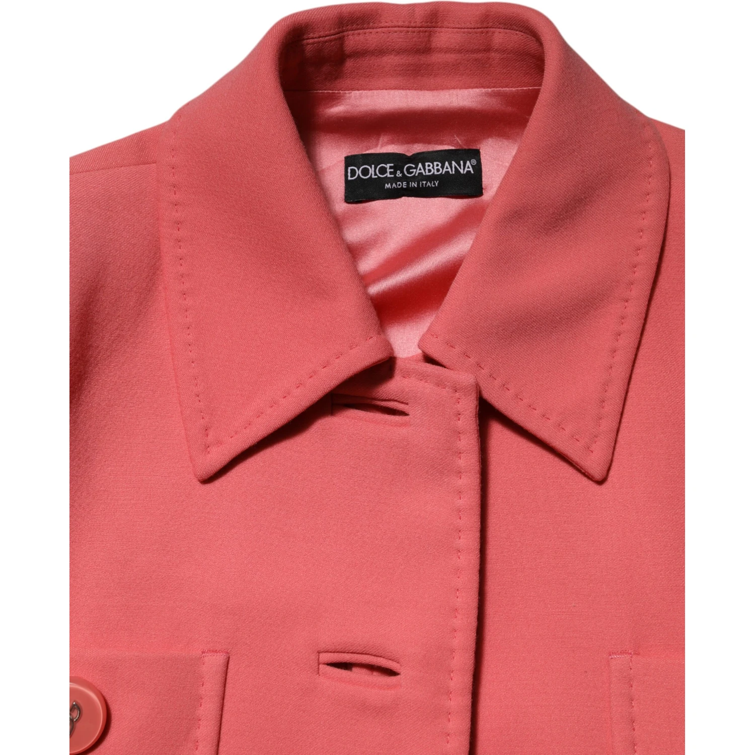 Pink Buttoned Down Trench Coat Jacket